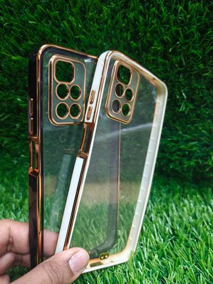 Xiaomi Redmi 10 Prime Premium Quality Transparent + Side Chrome Soft Silicon Back Cover Case
