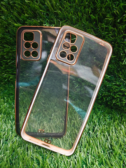 Xiaomi Redmi 10 Prime Premium Quality Transparent + Side Chrome Soft Silicon Back Cover Case