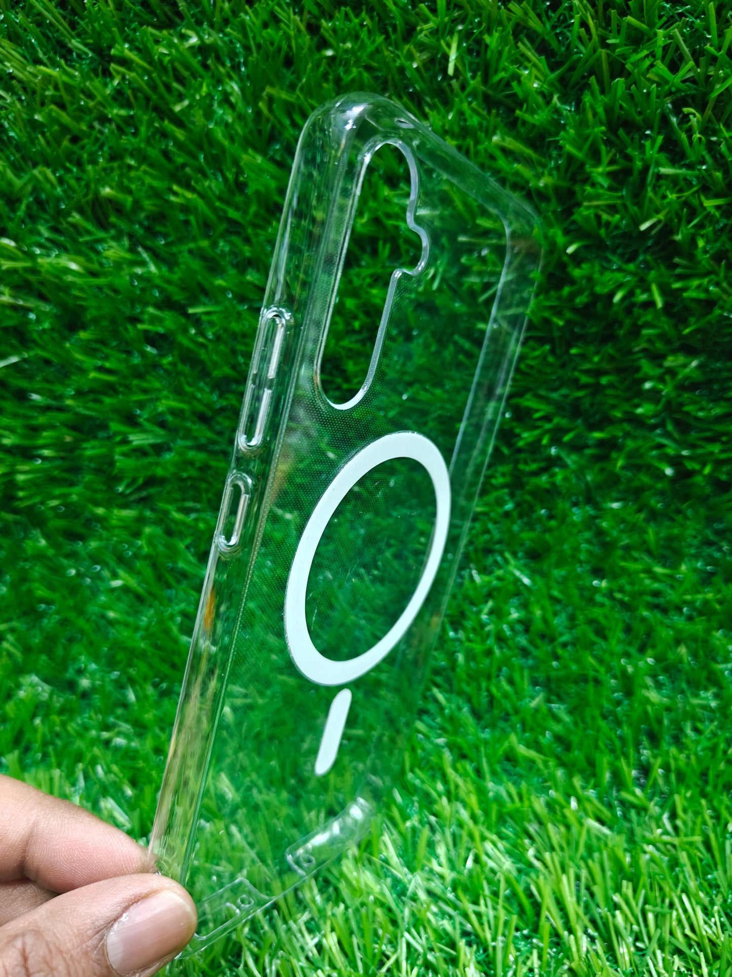 Samsung Galaxy A34 5G Anti Yellow Premium Quality Magsafe Crystal Clear Hard Plastic Back Cover Case