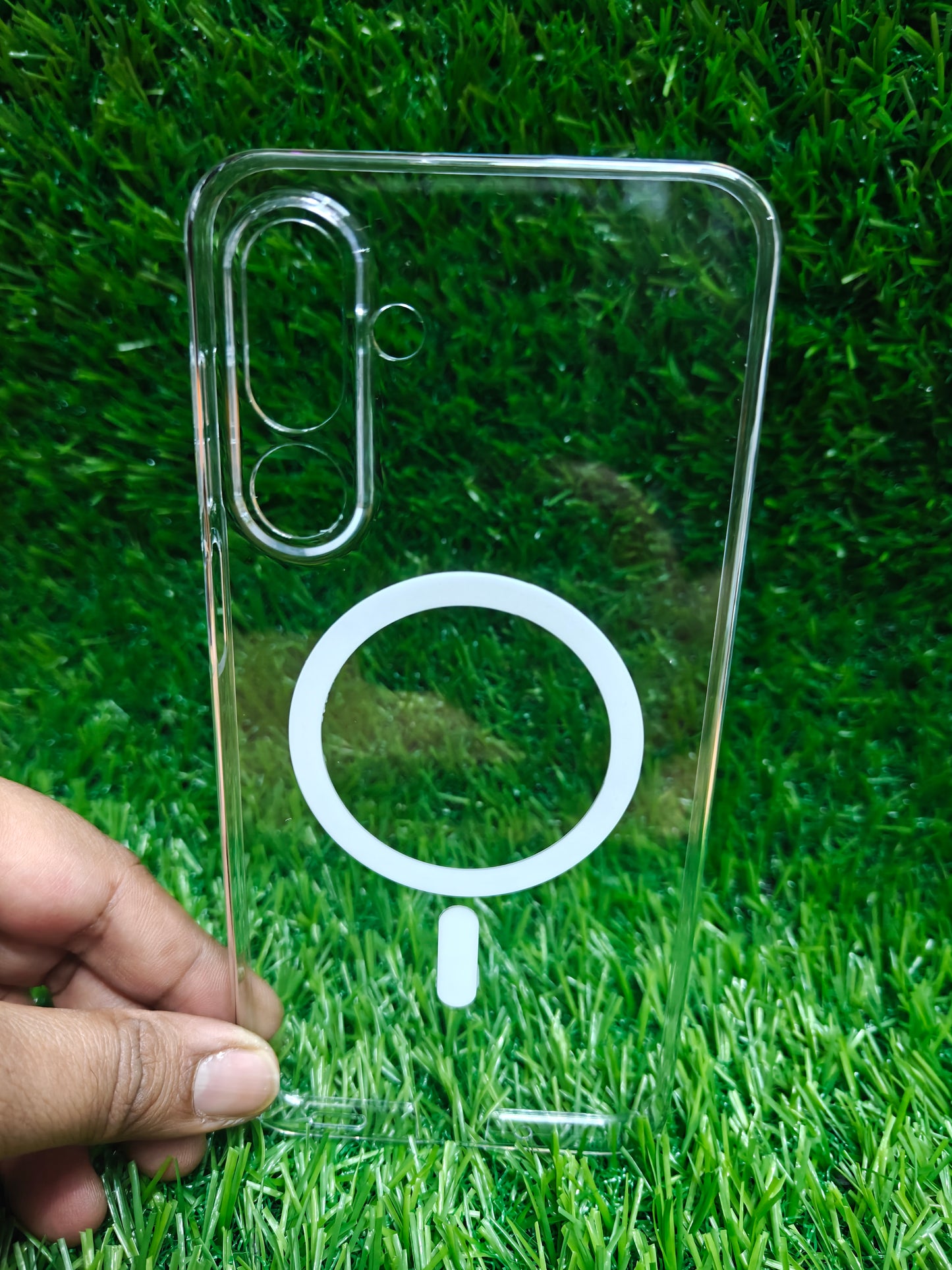 Samsung Galaxy M36 / F36 5G Anti Yellow Premium Magsafe Crystal Clear Hard Plastic Back Cover Case
