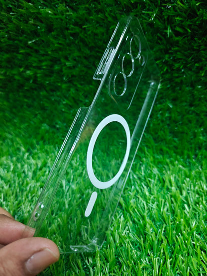 Oppo K13x 5G Anti Yellow Premium Magsafe Crystal Clear Hard Plastic Back Cover Case