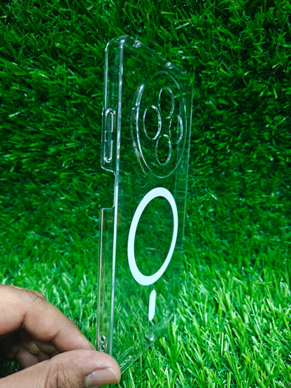 Oppo F27 5G Anti Yellow Premium Magsafe Crystal Clear Hard Plastic Back Cover Case