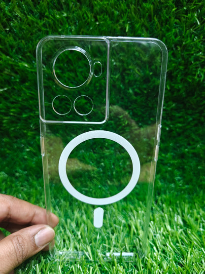 OnePlus 10R 5G Anti Yellow Premium Magsafe Crystal Clear Hard Plastic Back Cover Case