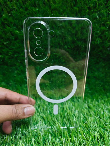 OnePlus Nord CE5 / Nord CE 5 5G Anti Yellow Premium Magsafe Crystal Clear Hard Plastic Back Cover Case