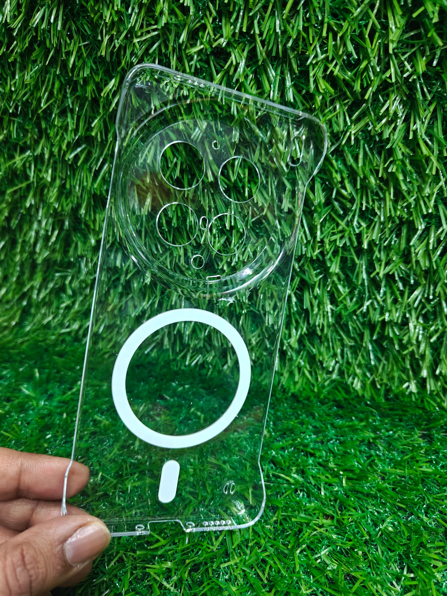 Vivo X300 Ultra 5G Side Frameless Anti Yellow Premium Magsafe Crystal Clear Hard Plastic Back Cover Case