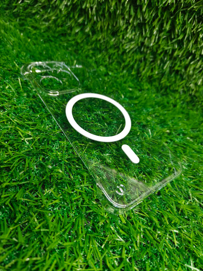 Oppo Reno 15 Pro Mini / Reno15 Pro Mini 5G Side Frameless Anti Yellow Premium Magsafe Crystal Clear Hard Plastic Back Cover Case