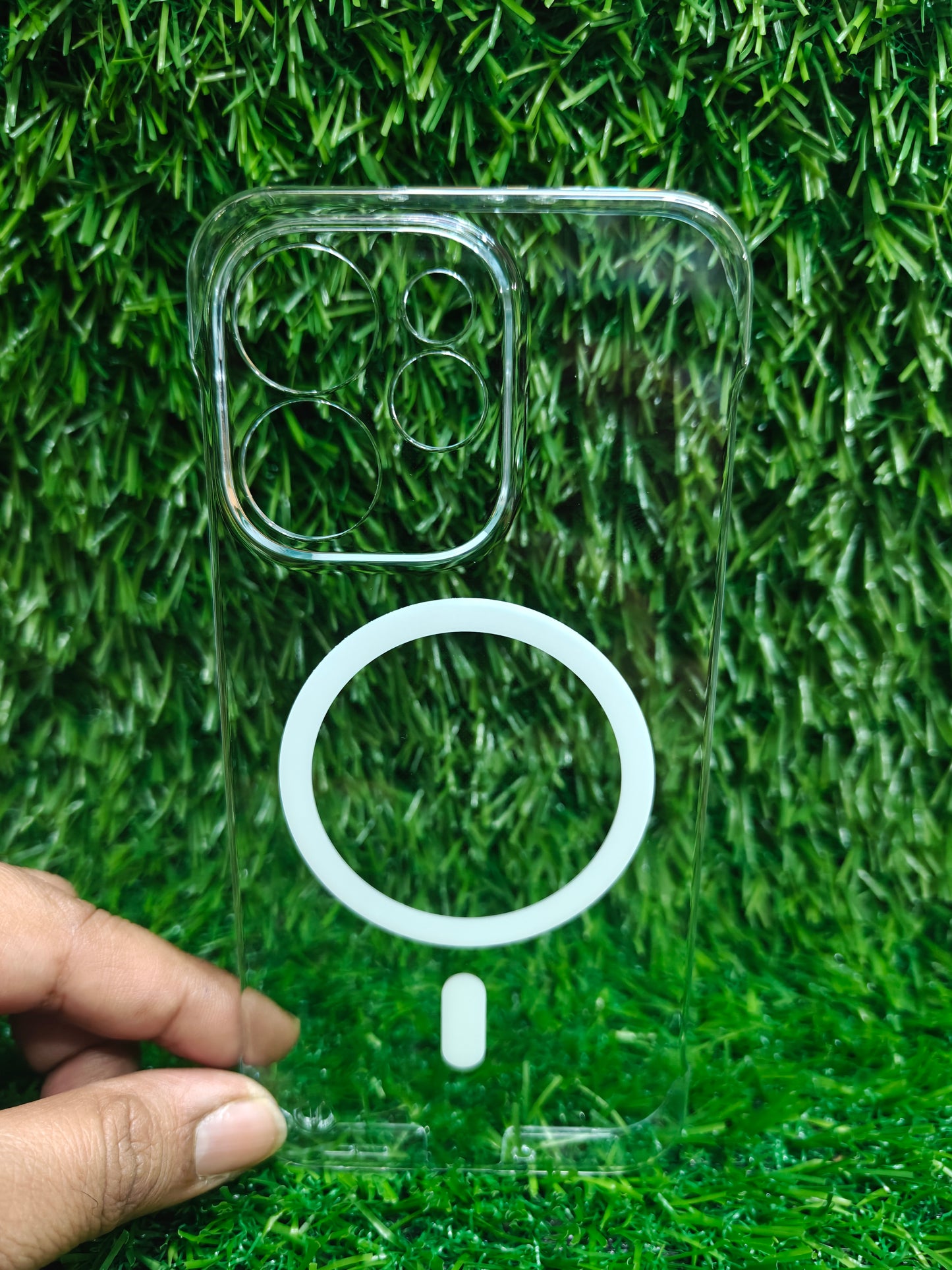 Oppo Reno 15 Pro Mini / Reno15 Pro Mini 5G Side Frameless Anti Yellow Premium Magsafe Crystal Clear Hard Plastic Back Cover Case