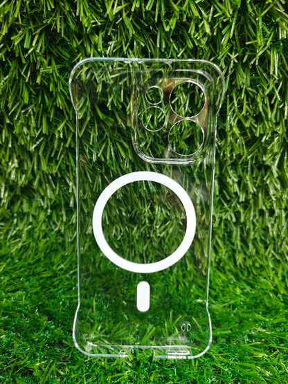 Oppo Reno 15 Pro Mini / Reno15 Pro Mini 5G Side Frameless Anti Yellow Premium Magsafe Crystal Clear Hard Plastic Back Cover Case