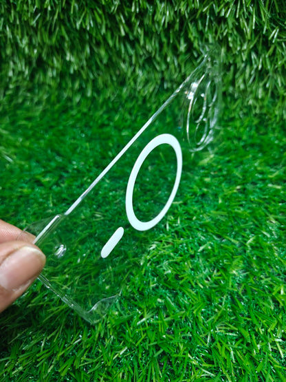 OnePlus 13R 5G Side Frameless Anti Yellow Premium Magsafe Crystal Clear Hard Plastic Back Cover Case