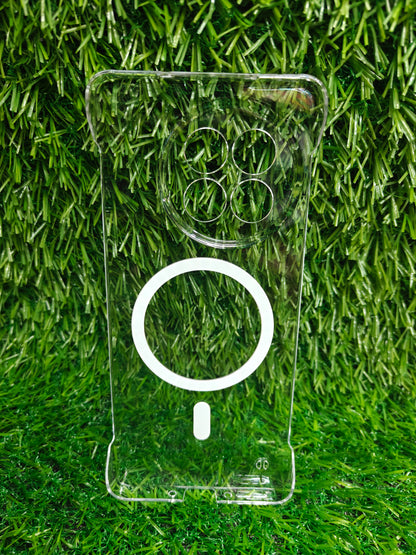 OnePlus 13R 5G Side Frameless Anti Yellow Premium Magsafe Crystal Clear Hard Plastic Back Cover Case