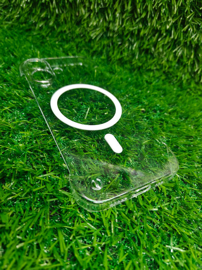 Apple iPhone 17 Side Frameless Anti Yellow Premium Magsafe Crystal Clear Hard Plastic Back Cover Case