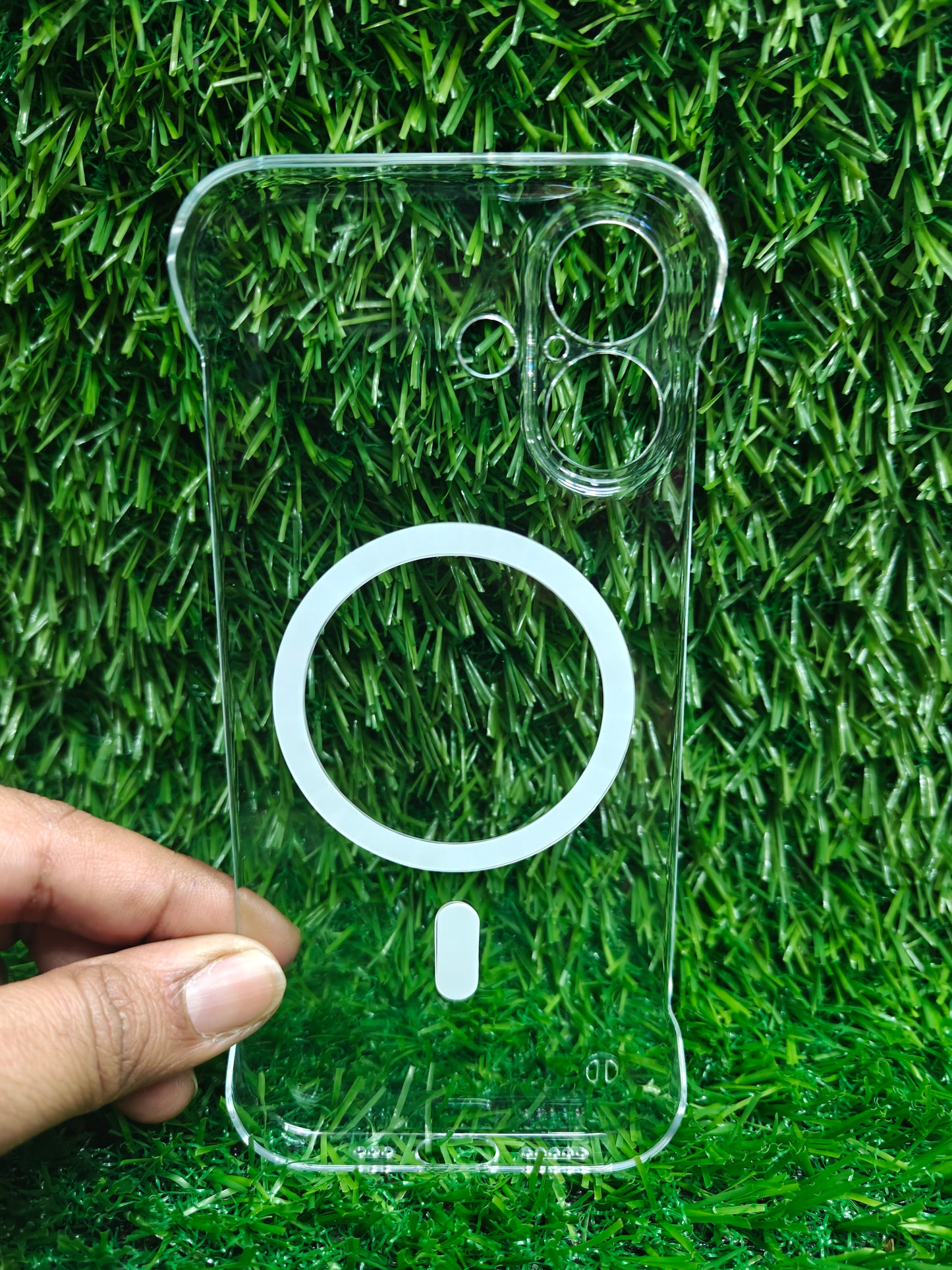 Apple iPhone 17 Side Frameless Anti Yellow Premium Magsafe Crystal Clear Hard Plastic Back Cover Case