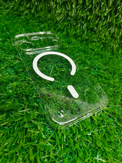 Apple iPhone 17 Pro Side Frameless Anti Yellow Premium Magsafe Crystal Clear Hard Plastic Back Cover Case