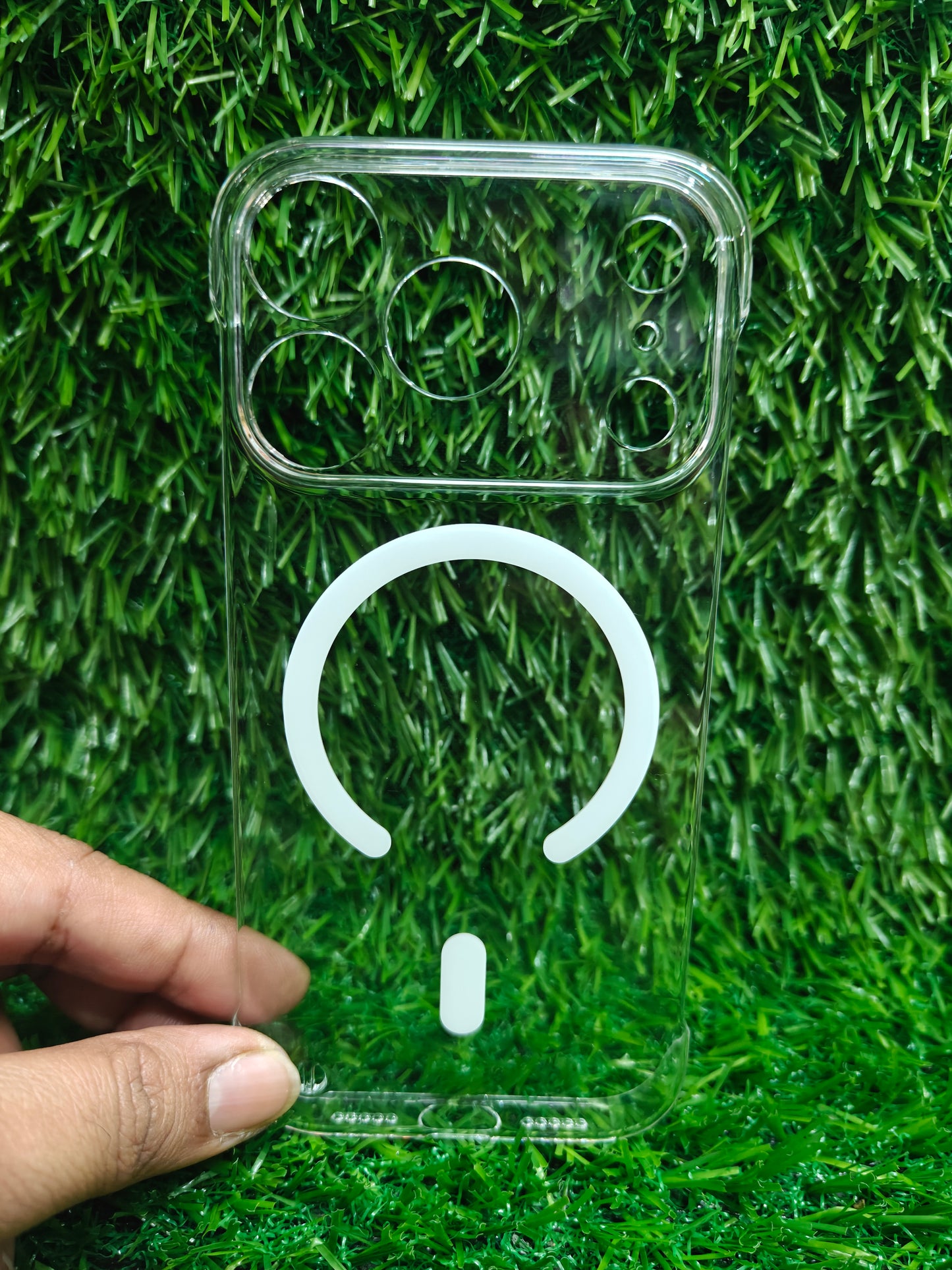 Apple iPhone 17 Pro Side Frameless Anti Yellow Premium Magsafe Crystal Clear Hard Plastic Back Cover Case
