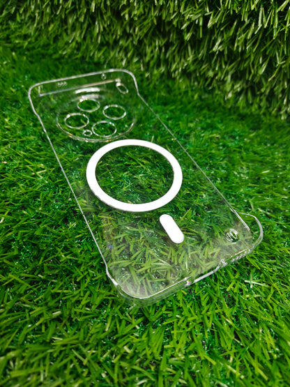 Vivo X300S 5G Side Frameless Anti Yellow Premium Magsafe Crystal Clear Hard Plastic Back Cover Case