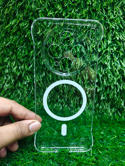 Vivo X300S 5G Side Frameless Anti Yellow Premium Magsafe Crystal Clear Hard Plastic Back Cover Case