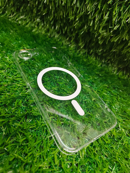 Apple iPhone 16E / iPhone 17E Anti Yellow Premium Quality Magsafe Crystal Clear Hard Plastic Back Cover Case