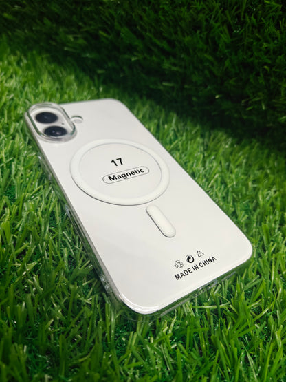 Apple iPhone 17 Anti Yellow Premium Quality Magsafe Crystal Clear Hard Plastic Back Cover Case