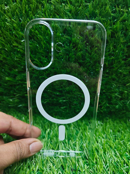 Apple iPhone 17 Anti Yellow Premium Quality Magsafe Crystal Clear Hard Plastic Back Cover Case