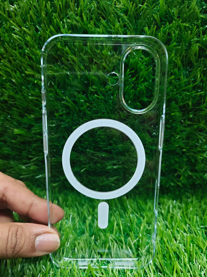 Apple iPhone 17 Anti Yellow Premium Quality Magsafe Crystal Clear Hard Plastic Back Cover Case