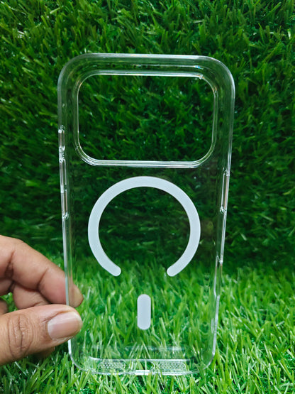 Apple iPhone 17 Pro Anti Yellow Premium Quality Magsafe Crystal Clear Hard Plastic Back Cover Case