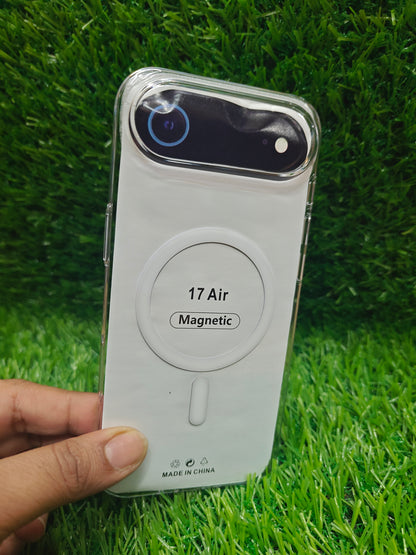 Apple iPhone 17 Air Anti Yellow Premium Quality Magsafe Crystal Clear Hard Plastic Back Cover Case