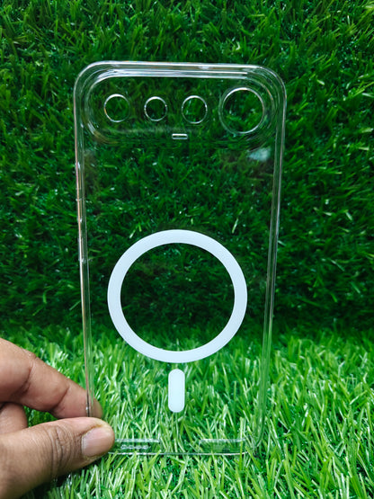 Realme 16 5G / Realme16 5G Anti Yellow Premium Magsafe Crystal Clear Hard Plastic Back Cover Case