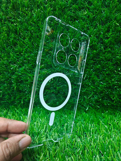 Motorola Signature 5G Anti Yellow Premium Magsafe Crystal Clear Hard Plastic Back Cover Case
