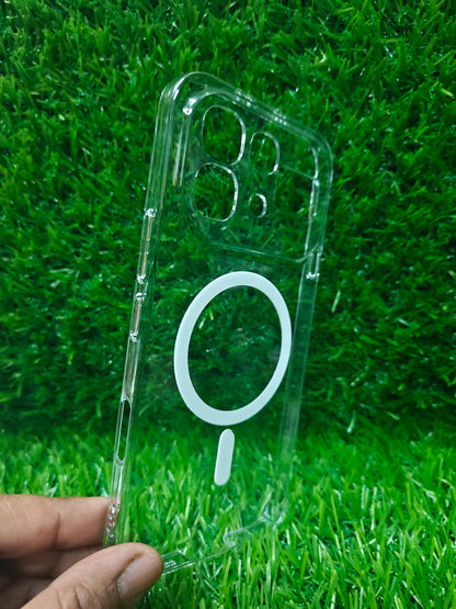 Infinix Note 60 Pro 5G / Infinix Note 60 5G Anti Yellow Premium Magsafe Crystal Clear Hard Plastic Back Cover Case