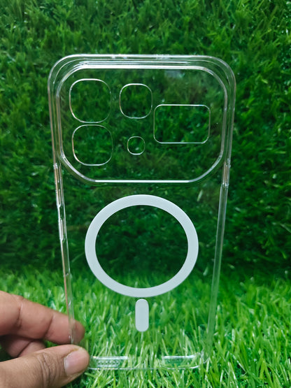 Infinix Note 60 Pro 5G / Infinix Note 60 5G Anti Yellow Premium Magsafe Crystal Clear Hard Plastic Back Cover Case
