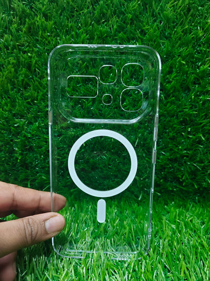 Infinix Note 60 Pro 5G / Infinix Note 60 5G Anti Yellow Premium Magsafe Crystal Clear Hard Plastic Back Cover Case