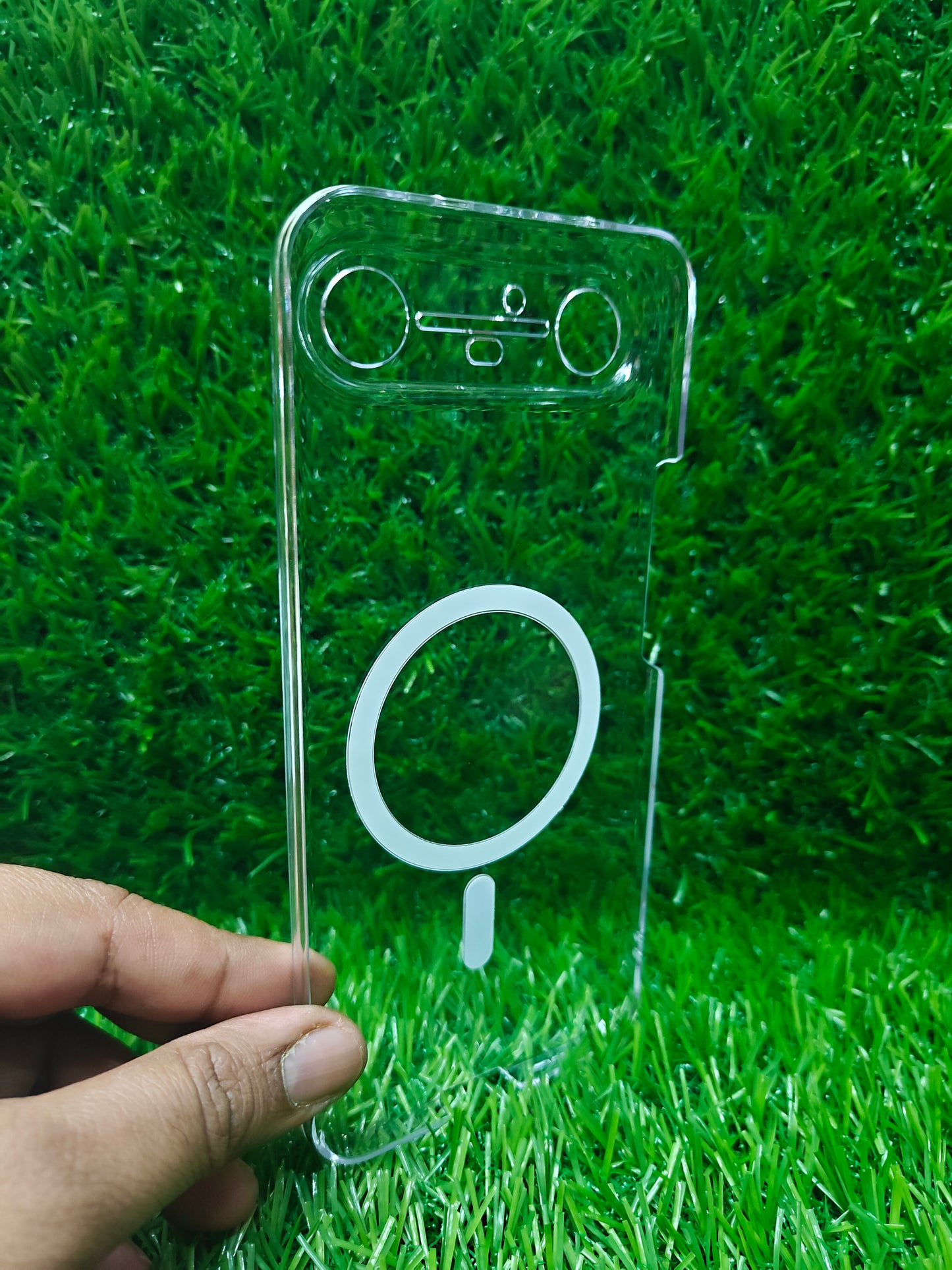 Tecno Pova Slim 5G Anti Yellow Premium Magsafe Crystal Clear Hard Plastic Back Cover Case