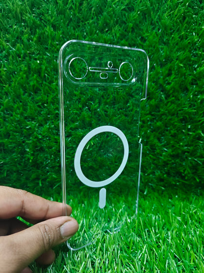 Tecno Pova Slim 5G Anti Yellow Premium Magsafe Crystal Clear Hard Plastic Back Cover Case