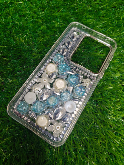 Vivo X200FE / X200FE 5G Girlish 3D Stone & Flower Back Cover Case