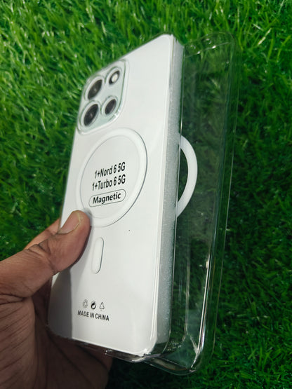 OnePlus Nord 6 / Nord6 5G Anti Yellow Premium Quality Magsafe Crystal Clear Hard Plastic Back Cover Case