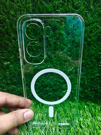 Vivo T5 Pro 5G Anti Yellow Premium Magsafe Crystal Clear Hard Plastic Back Cover Case