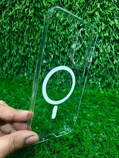 Samsung Galaxy A27 5G / M47 5G Anti Yellow Premium Magsafe Crystal Clear Hard Plastic Back Cover Case