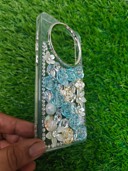 Vivo X200 5G Girlish 3D Stone & Flower Back Cover Case