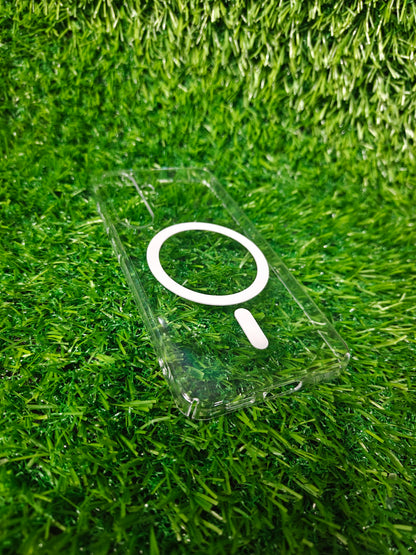 Samsung Galaxy S24 5G & S25 5G Anti Yellow Premium Quality Magsafe Crystal Clear Hard Plastic Back Cover Case