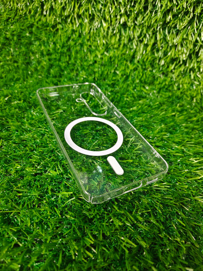 Samsung Galaxy S24 5G & S25 5G Anti Yellow Premium Quality Magsafe Crystal Clear Hard Plastic Back Cover Case