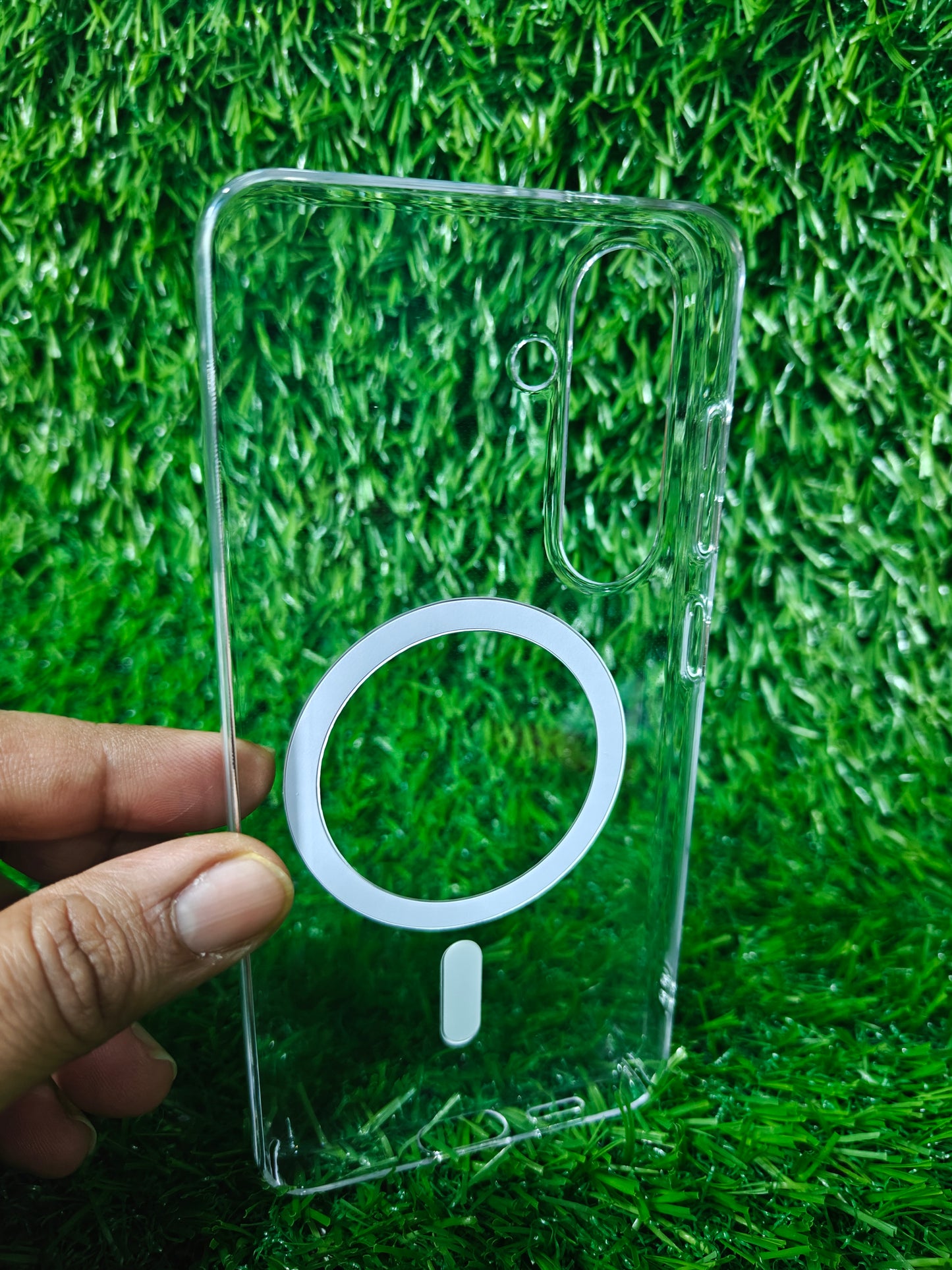 Samsung Galaxy S24 5G & S25 5G Anti Yellow Premium Quality Magsafe Crystal Clear Hard Plastic Back Cover Case