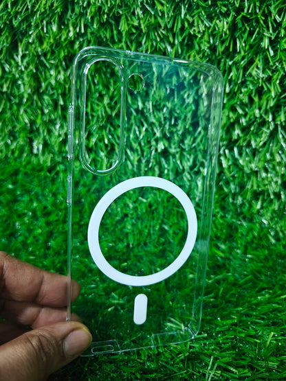 Samsung Galaxy S23 5G Anti Yellow Premium Quality Magsafe Crystal Clear Hard Plastic Back Cover Case