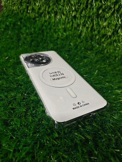 OnePlus 11R 5G Anti Yellow Premium Quality Magsafe Crystal Clear Hard Plastic Back Cover Case