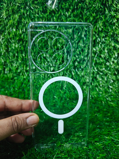 OnePlus 11R 5G Anti Yellow Premium Quality Magsafe Crystal Clear Hard Plastic Back Cover Case