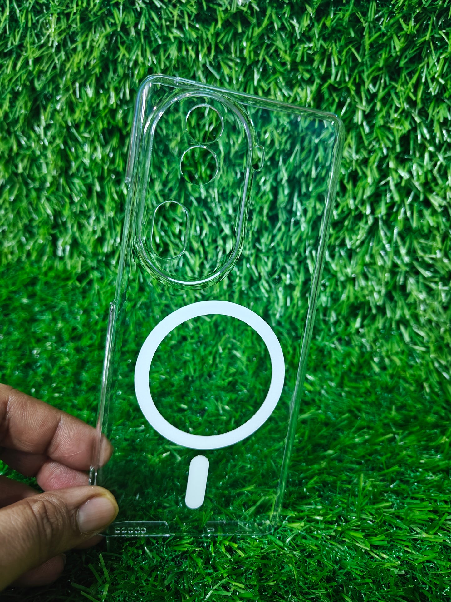 Oppo Reno 11 Pro 5G Anti Yellow Premium Quality Magsafe Crystal Clear Hard Plastic Back Cover Case