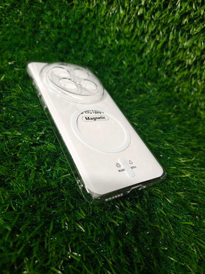 Vivo X200 Pro 5G Anti Yellow Premium Quality Magsafe Crystal Clear Hard Plastic Back Cover Case