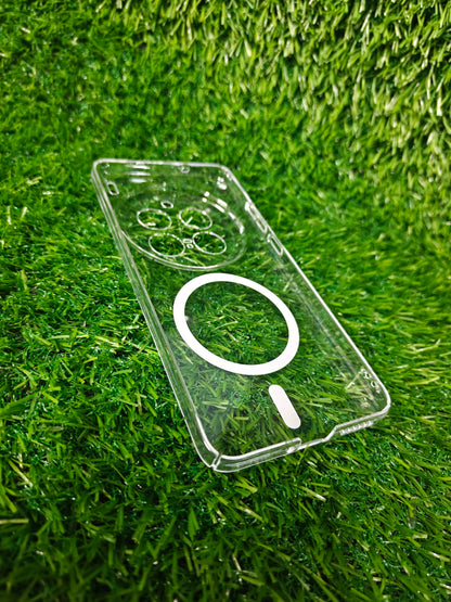 Vivo X200 Pro 5G Anti Yellow Premium Quality Magsafe Crystal Clear Hard Plastic Back Cover Case