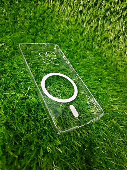 Motorola Moto Edge 50 Neo 5G Anti Yellow Premium Magsafe Crystal Clear Hard Plastic Back Cover Case