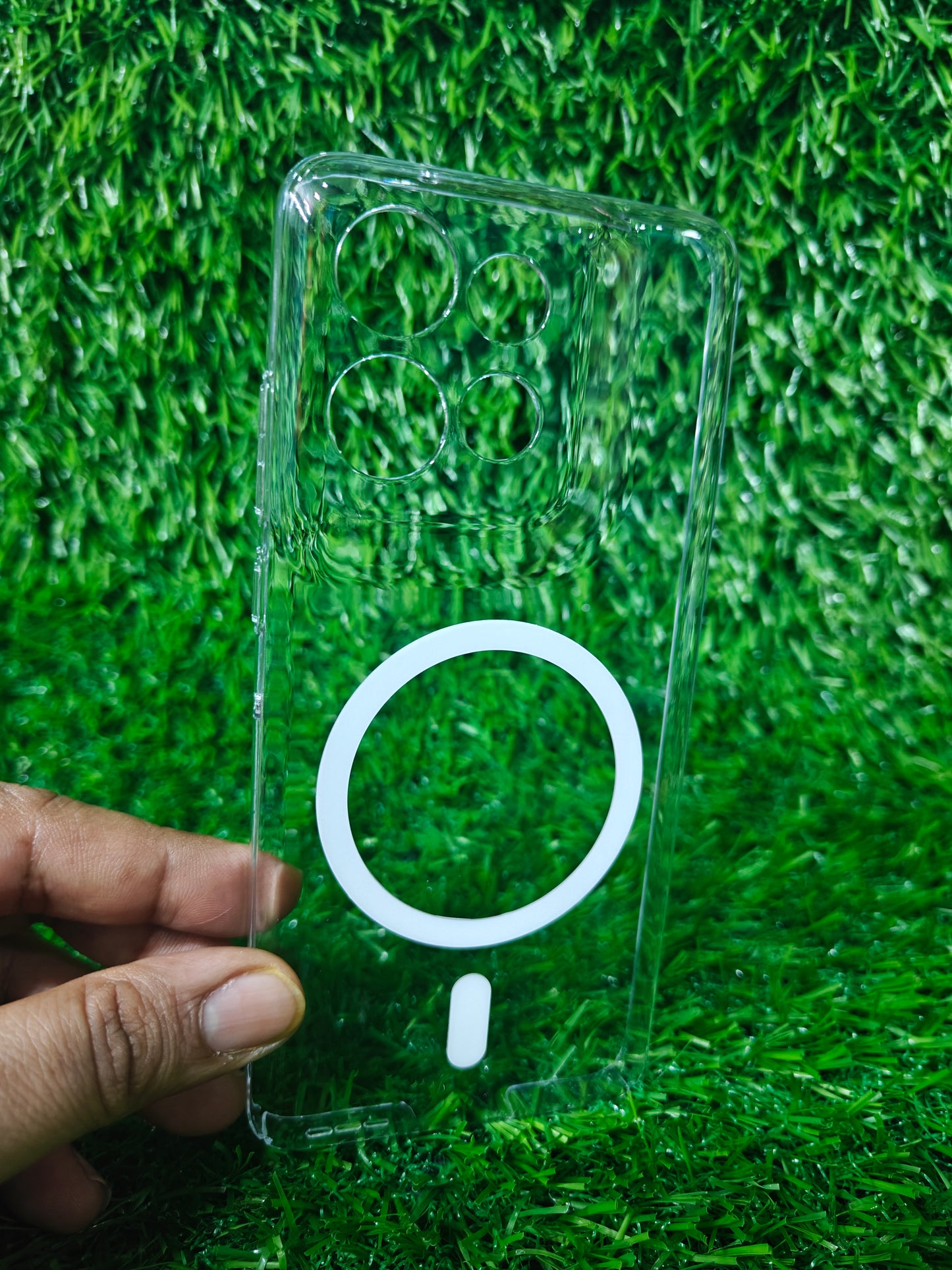 Motorola Moto Edge 50 Neo 5G Anti Yellow Premium Magsafe Crystal Clear Hard Plastic Back Cover Case