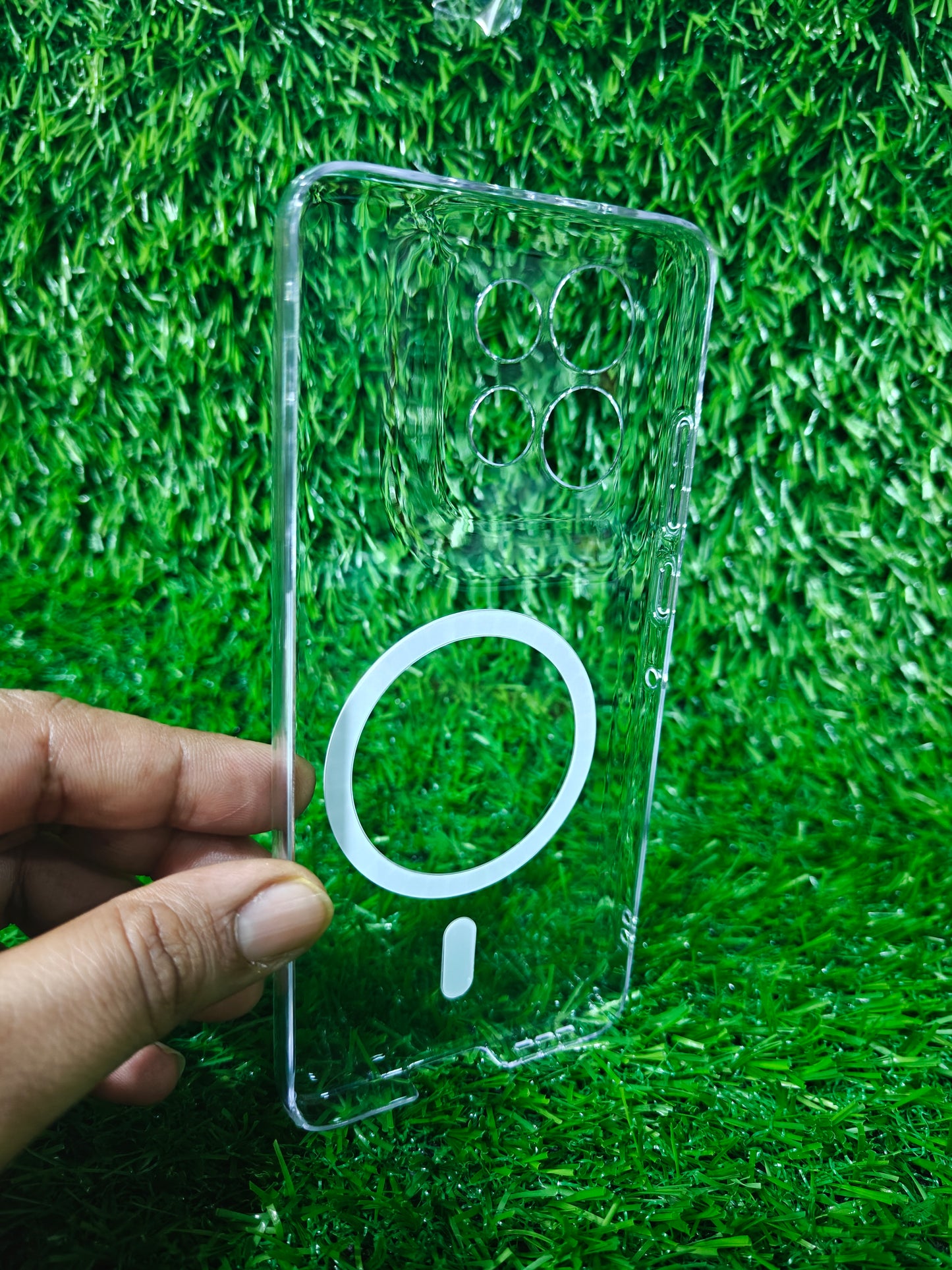 Motorola Moto Edge 50 Neo 5G Anti Yellow Premium Magsafe Crystal Clear Hard Plastic Back Cover Case